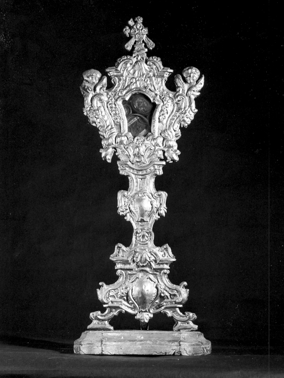 reliquiario - a ostensorio - ambito laziale (sec. XVIII)