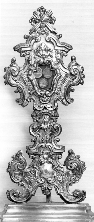 reliquiario - a ostensorio - ambito laziale (sec. XVIII)