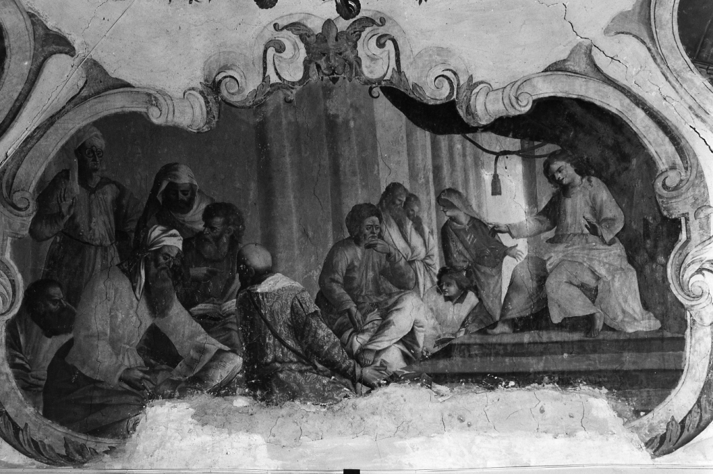 disputa di Gesù con i dottori nel tempio (dipinto) di Fra Felice da Napoli (sec. XVII)