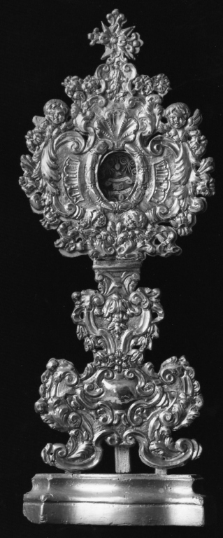reliquiario - a ostensorio, serie - manifattura romana (sec. XVIII)