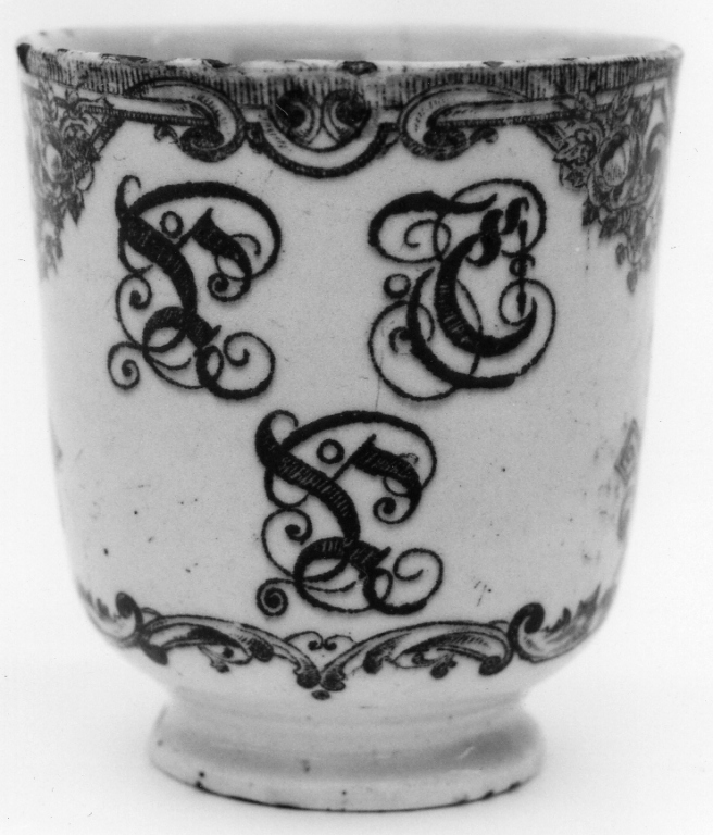 bicchiere, serie - manifattura sassolese (fine/inizio secc. XVIII/ XIX)