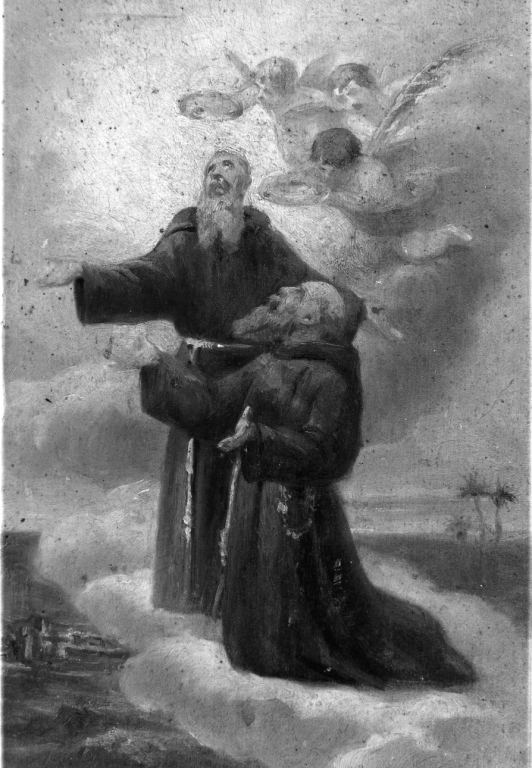 Acatangelo Noury de Vendome e Cassiano Lopez de Nantes (dipinto) di Grandi Francesco (seconda metà sec. XIX)