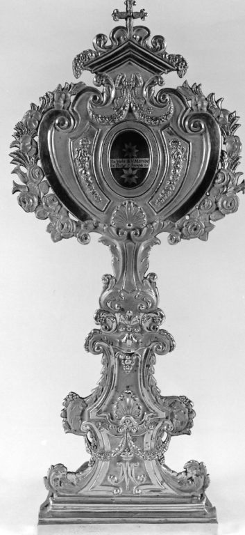 reliquiario - a ostensorio - ambito romano (metà sec. XIX)