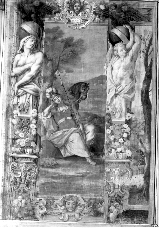 Il riposo di Erminia (dipinto, insieme) di Ricciolini Michelangelo, Simonot François detto Monsù Francesco Borgognone, Paradisi Domenico (ultimo quarto sec. XVII)