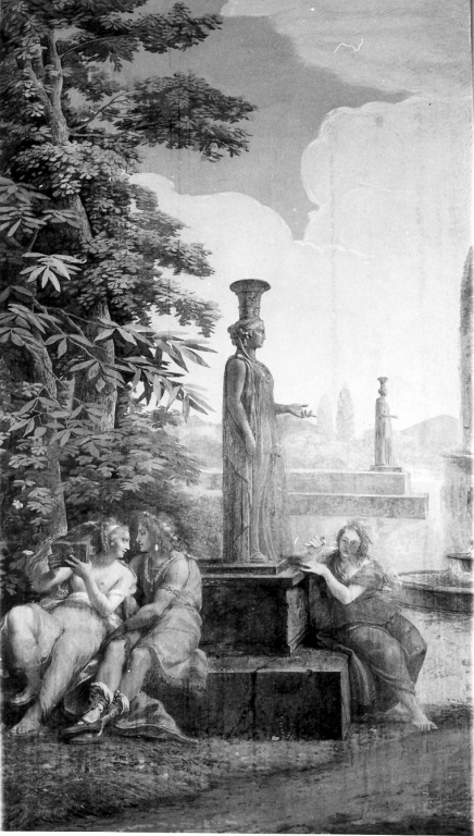 Ruggiero nella reggia di Alcina (dipinto) di Cades Giuseppe (ultimo quarto sec. XVIII)