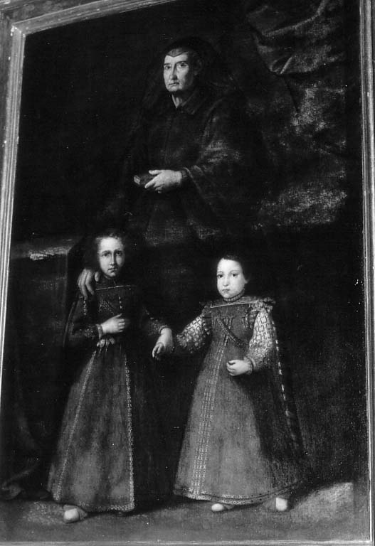 Ritratto di Laura Marsili con i nipoti Agostino e Flavio (dipinto) di Morandi Giovanni Maria (attribuito) (prima metà sec. XVII)