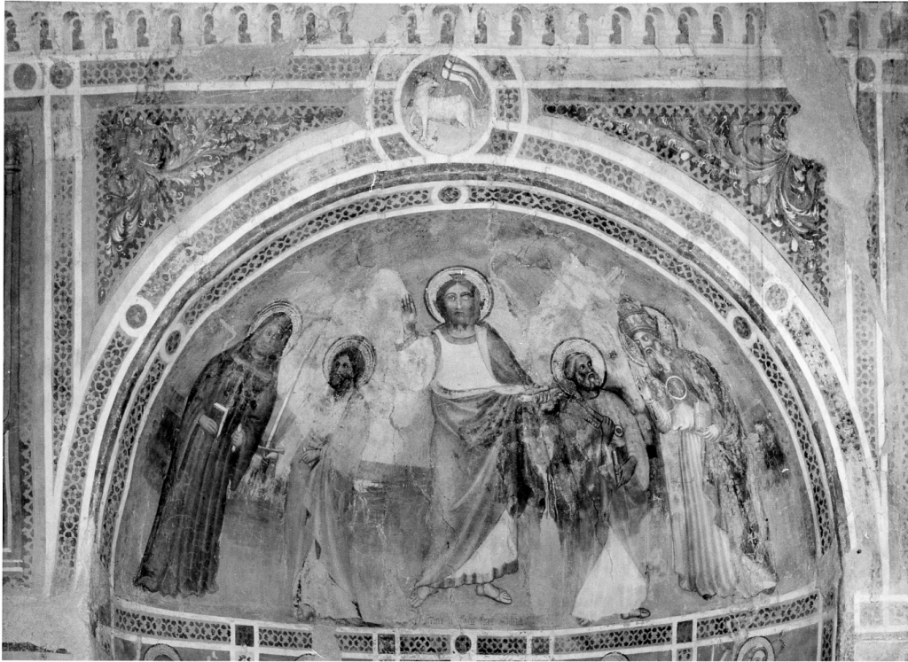 Cristo tra Santi (dipinto) - ambito laziale (metà sec. XV)