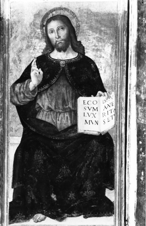 Santissimo Salvatore, Cristo benedicente (dipinto) di Aquili Antonio detto Antoniazzo Romano (cerchia) (fine/inizio secc. XV/ XVI)
