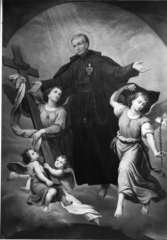 gloria del Beato Bernardo Silvestrelli (dipinto) - ambito romano (sec. XX)