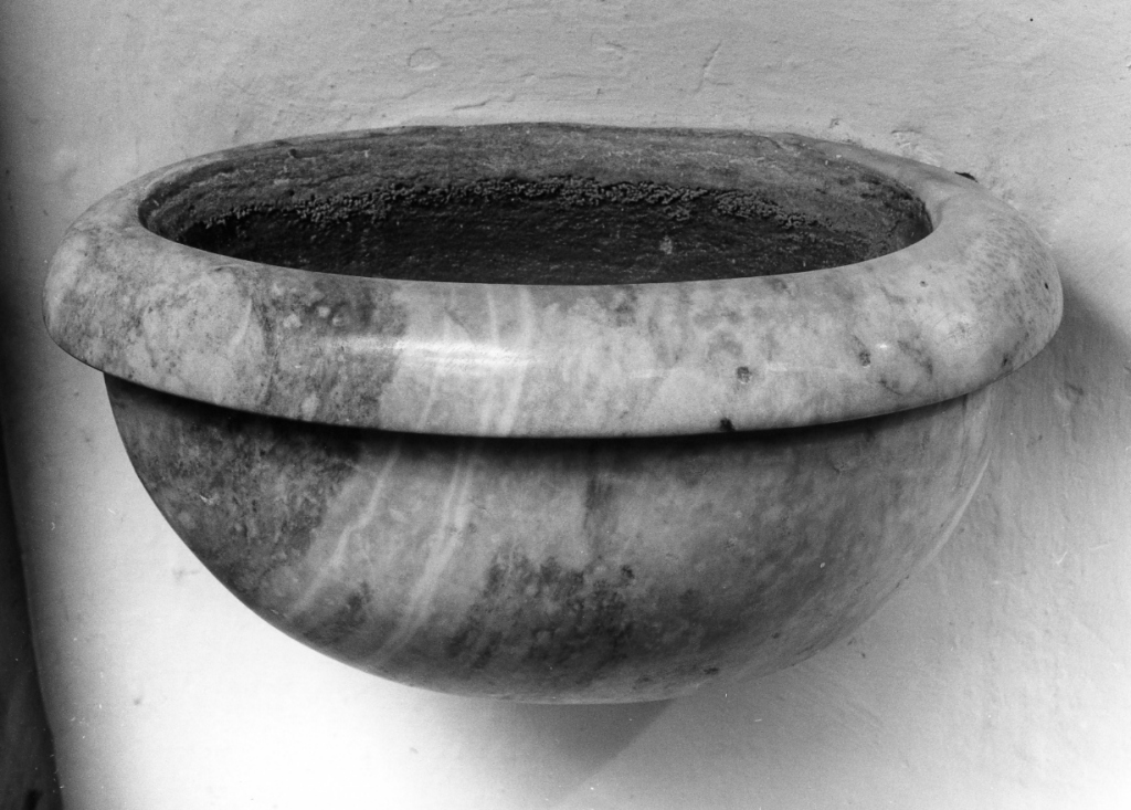 acquasantiera, serie - ambito laziale (seconda metà sec. XIX)