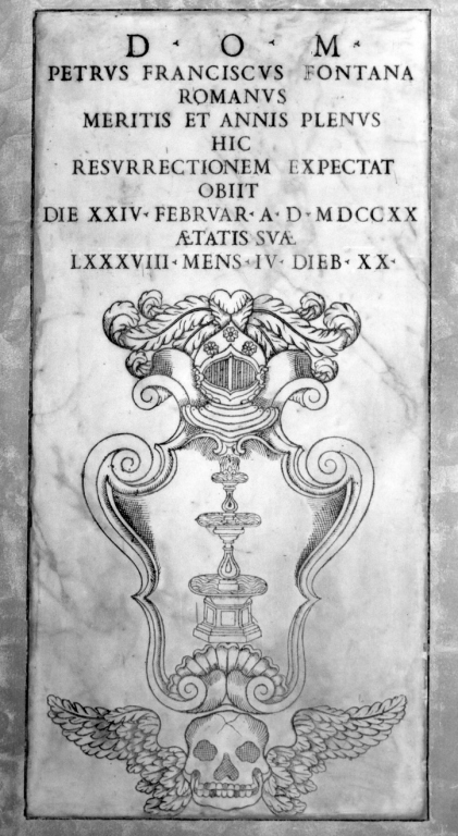 lapide tombale - ambito romano (sec. XVIII)