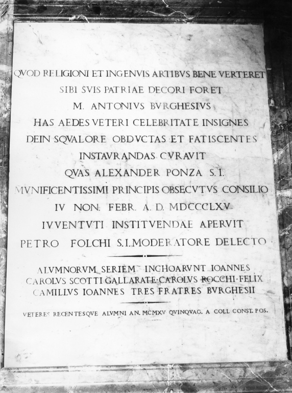 lapide - ambito laziale (sec. XX)