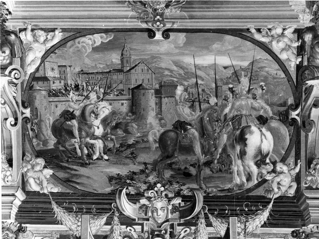 Ruggiero che salva Ricciardetto dal rogo (dipinto) di De Witte Cornelio (sec. XVI)