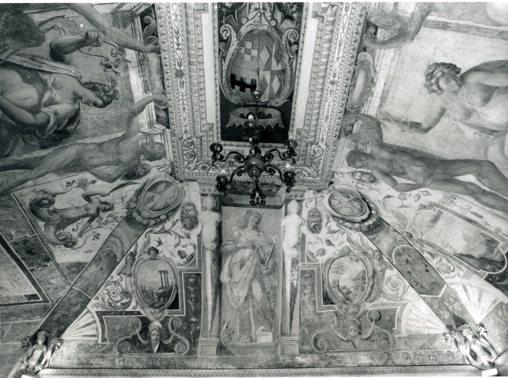 Virtù (decorazione pittorica, ciclo) - ambito romano (ultimo quarto sec. XVI)