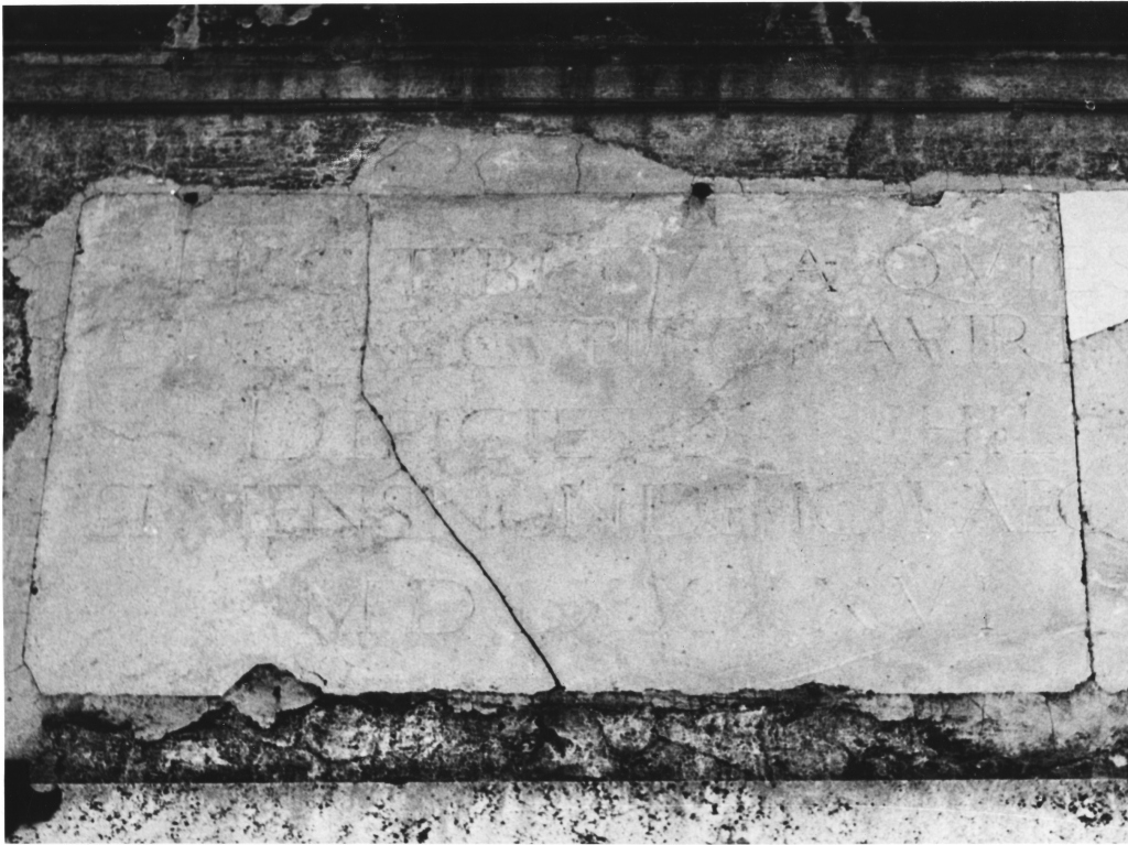 lapide - ambito romano (sec. XVI)