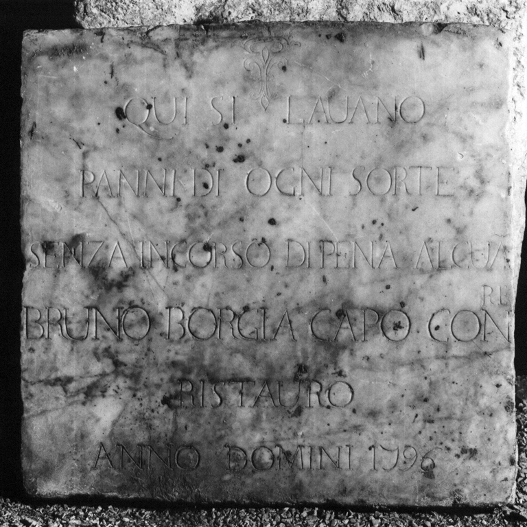 lapide - bottega laziale (fine sec. XVIII)