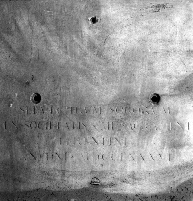 lastra tombale - bottega laziale (fine sec. XVIII)