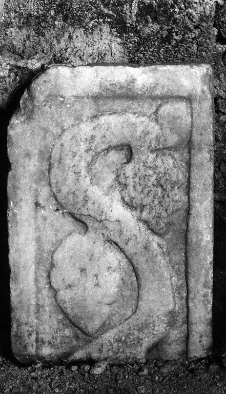 pilastrino, frammento - bottega laziale (secc. VIII/ IX)