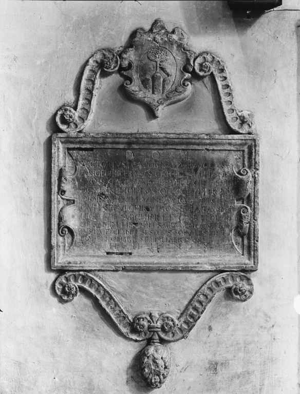 lapide documentaria - ambito laziale (sec. XVII)