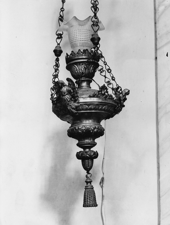 lampada pensile, coppia - ambito laziale (sec. XIX)