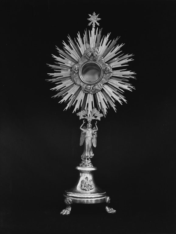 ostensorio - a raggiera - ambito laziale (sec. XIX)