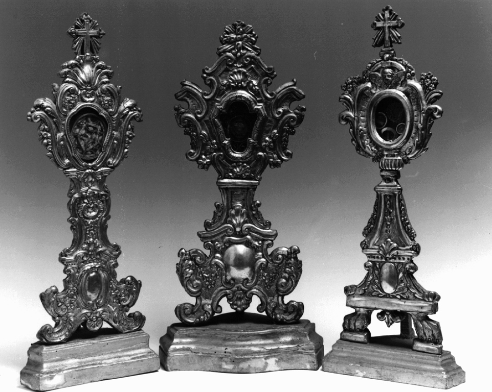 reliquiario - a ostensorio - ambito laziale (secc. XVIII/ XIX)