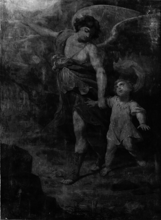 Tobia e San Raffaele arcangelo (dipinto) - ambito romano (sec. XIX)