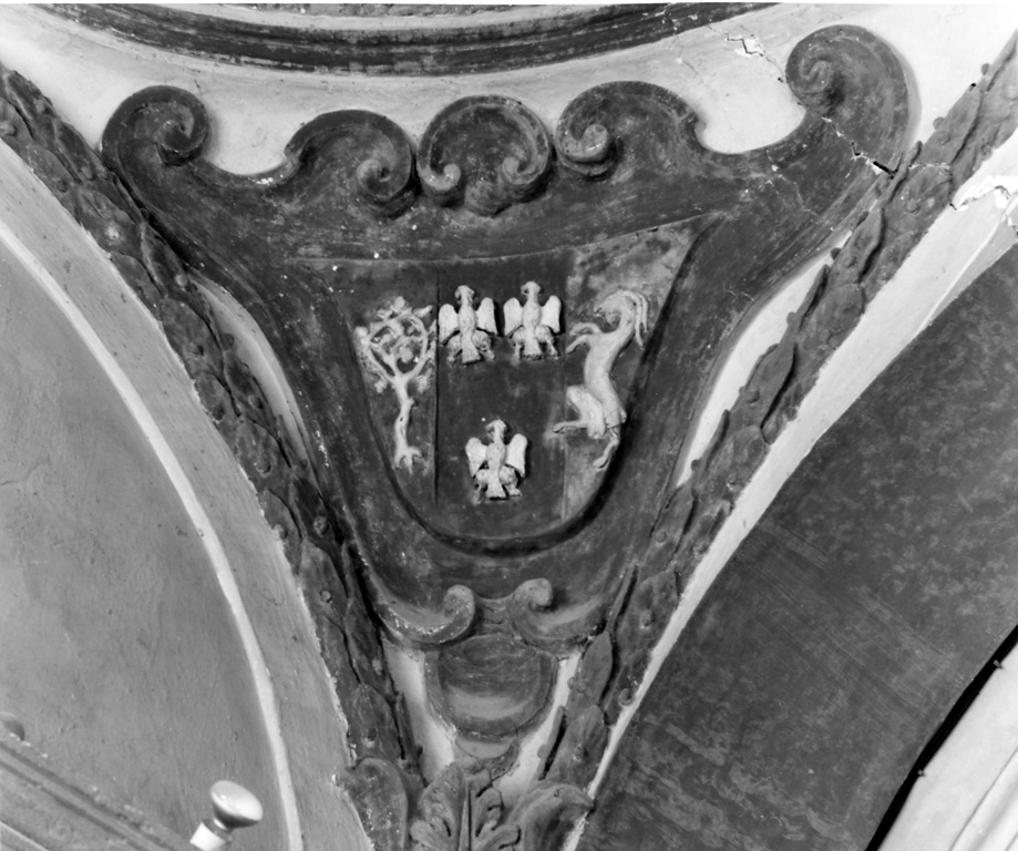 stemma gentilizio (rilievo, serie) - manifattura laziale (metà sec. XVII)