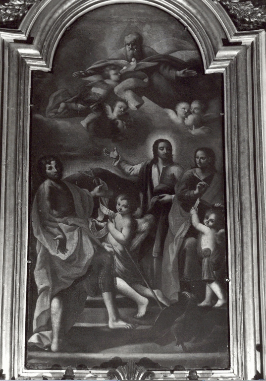 Trinità, San Giovanni Battista e San Giovanni Evangelista (dipinto) - ambito laziale (seconda metà sec. XVIII)