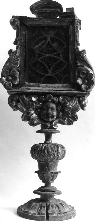 reliquiario a teca - ambito laziale (seconda metà sec. XVIII)