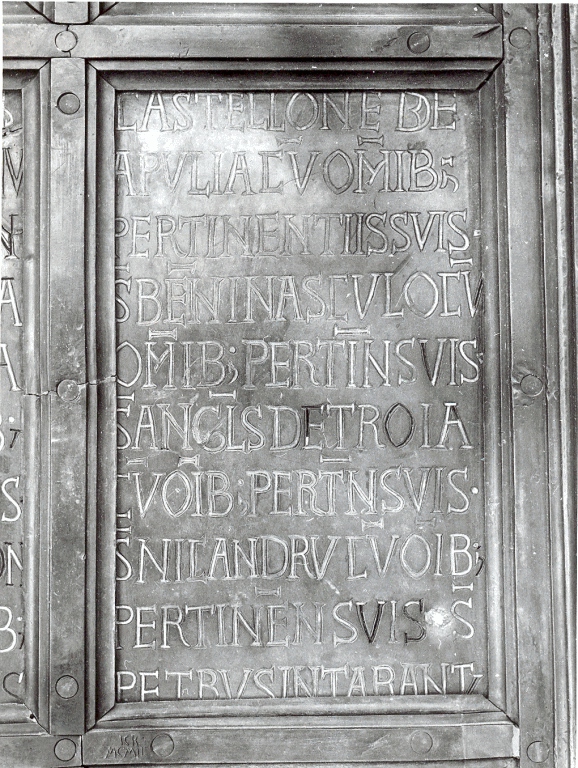 formella, elemento d'insieme - ambito amalfitano (secc. XI/ XII)