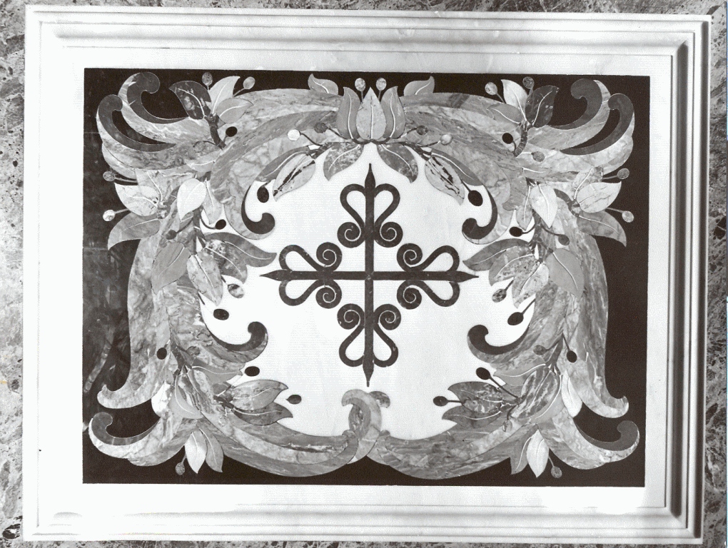 croce dell'ordine cavalleresco di Calatrava (decorazione a intarsio, elemento d'insieme) di Fanzago Cosimo (bottega) (ultimo quarto sec. XVII)