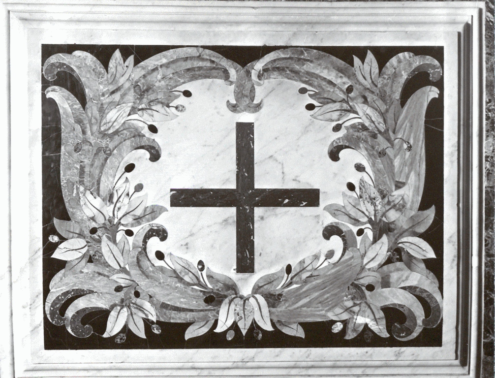 croce dell'ordine cavalleresco di Montesa (decorazione a intarsio, elemento d'insieme) di Fanzago Cosimo (bottega) (ultimo quarto sec. XVII)
