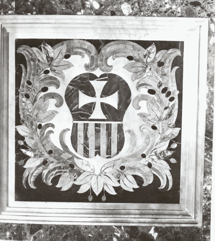croce dell'ordine cavalleresco della Mercede (decorazione a intarsio, elemento d'insieme) di Fanzago Cosimo (bottega) (ultimo quarto sec. XVII)