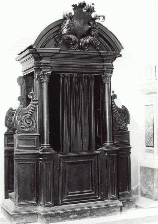 confessionale - ambito napoletano (fine/inizio secc. XVIII/ XIX)