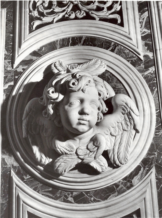 testa di serafino (scultura) di Fanzago Cosimo (bottega) (seconda metà sec. XVII)