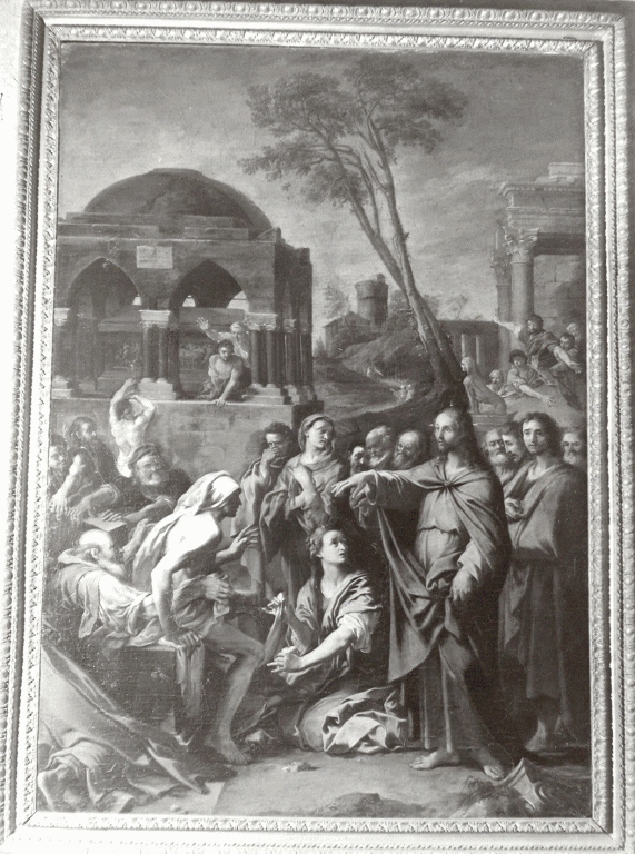 resurrezione di Lazzaro (dipinto) - ambito laziale (sec. XVIII, sec. XVIII)