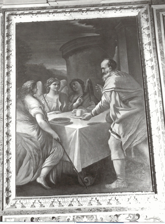 Abramo e i tre angeli (dipinto) - ambito napoletano (sec. XVIII, sec. XVIII)