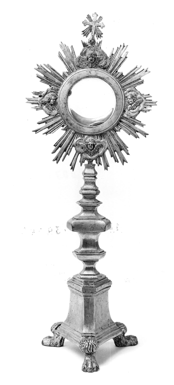 cherubini (ostensorio - a raggiera) - bottega laziale (inizio sec. XIX)