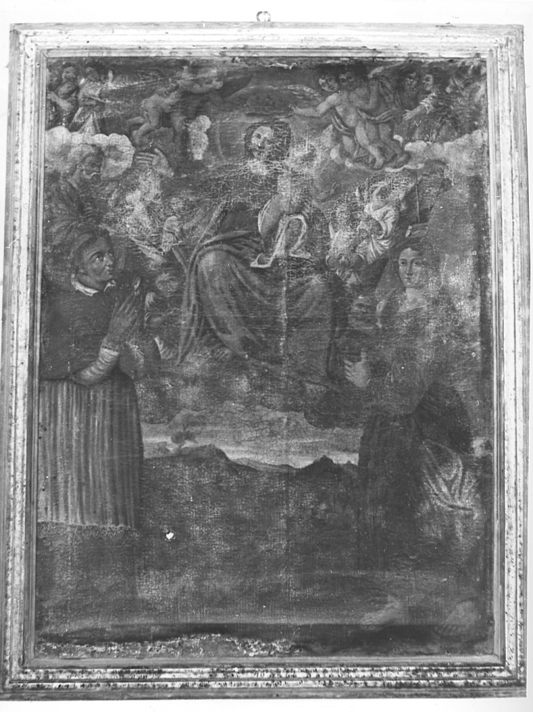 Madonna con Bambino e Santi (dipinto) - ambito laziale (sec. XVII)