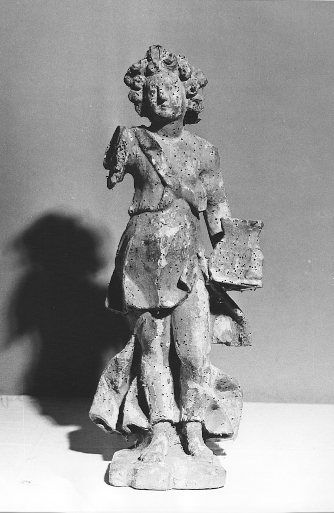 angelo reggicandelabro (statuetta, coppia) - ambito laziale (sec. XVII)