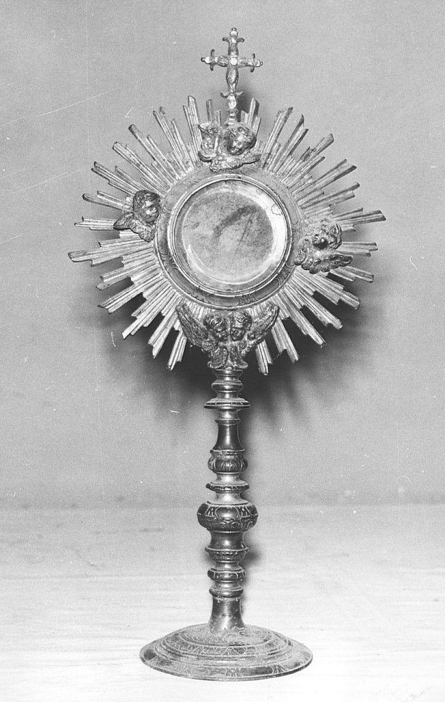 ostensorio - a raggiera - ambito laziale (sec. XIX)