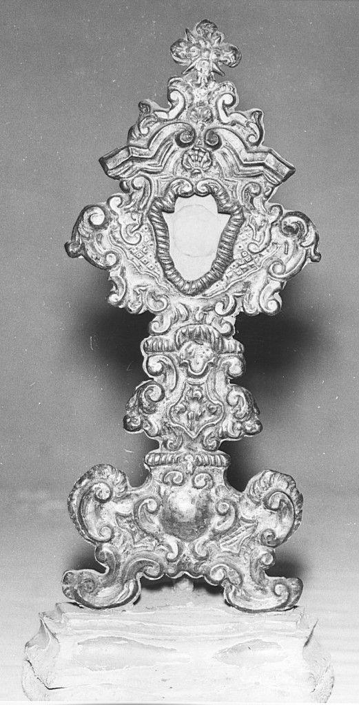 reliquiario - a ostensorio - ambito laziale (sec. XVIII)