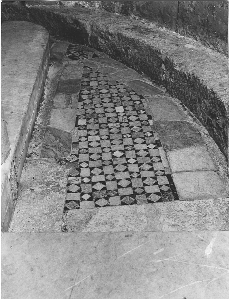 pavimento, frammento - ambito laziale (fine sec. XII)