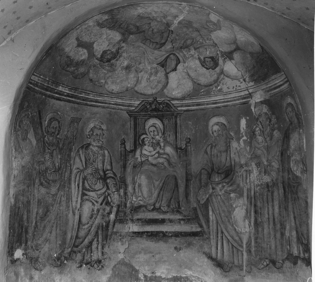 Madonna in trono e Santi (dipinto, elemento d'insieme) - ambito reatino (sec. XVI)