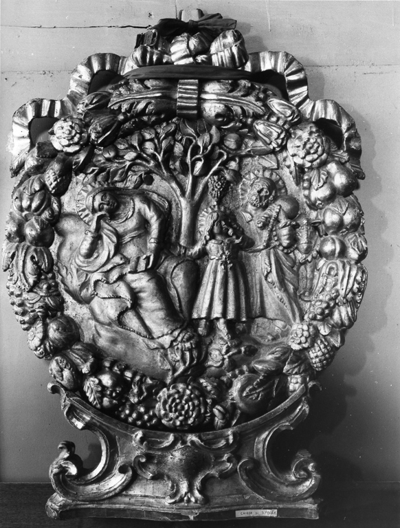 fuga in Egitto (altarolo portatile) - ambito laziale (sec. XIX)