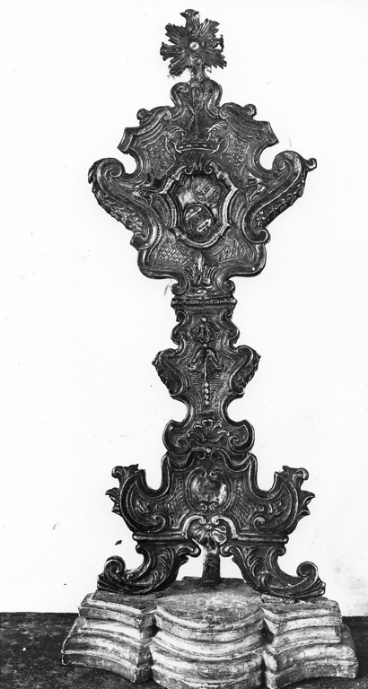 reliquiario - a ostensorio, serie - ambito laziale (sec. XVIII)