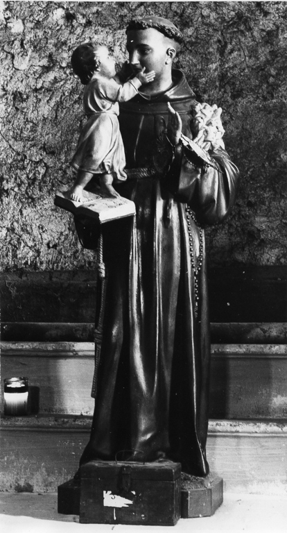 Sant'Antonio da Padova con il bambino (statua) - ambito laziale (metà sec. XX)