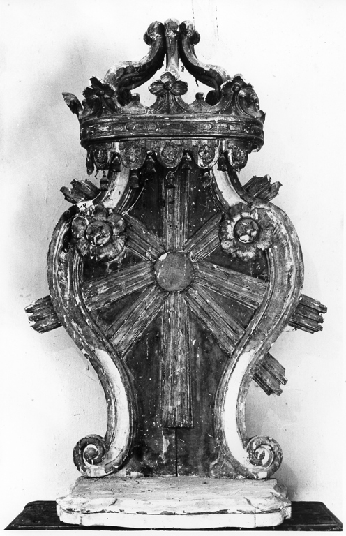 tronetto per esposizione eucaristica - a edicola - ambito laziale (sec. XVIII)