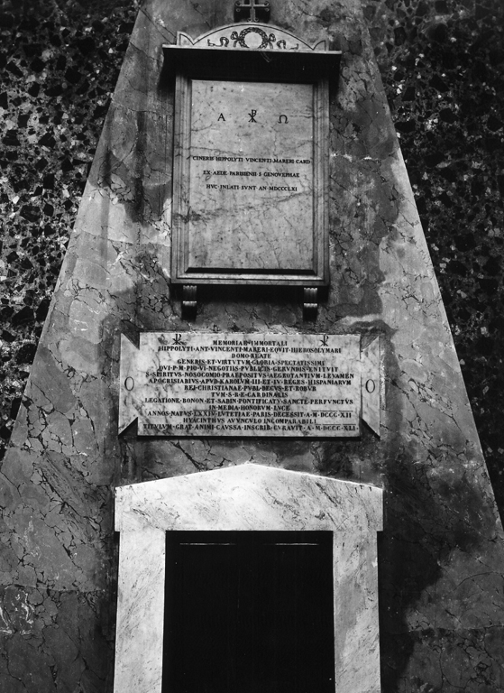 lapide tombale, elemento d'insieme di Valadier Giuseppe (sec. XIX)